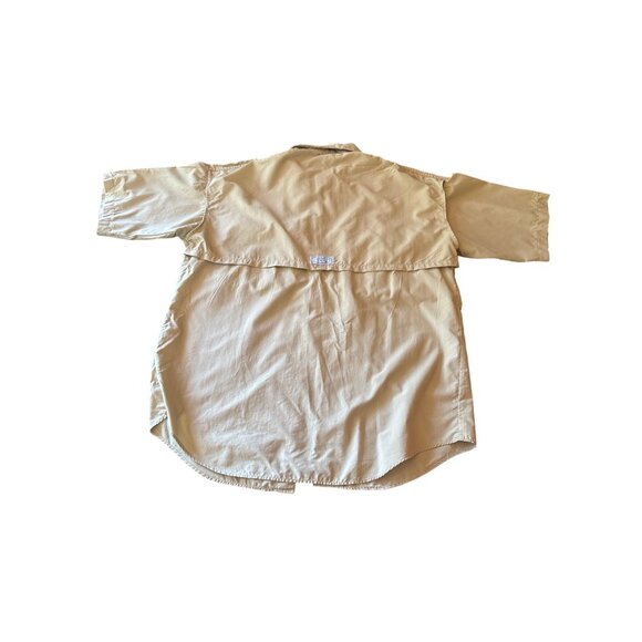 Hook & Tackle Mens Beige Short Sleeve Fishing Shirt Size L - Picture 4 of 4
